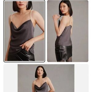 Anthropologie Hutch Pearl Crowl neck top